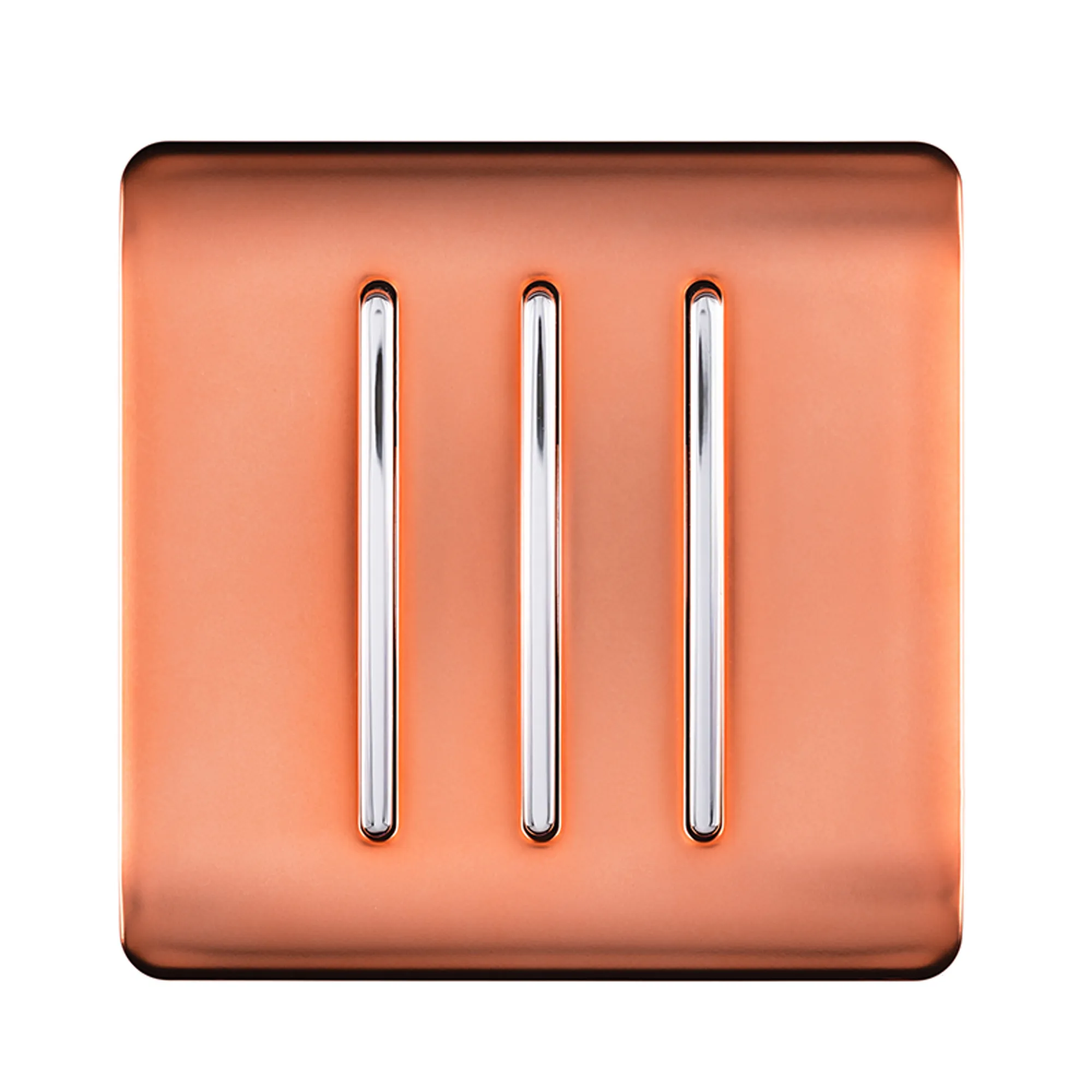 ART-SS6CPR  3 Gang 2 Way 10 Amp Rocker Copper